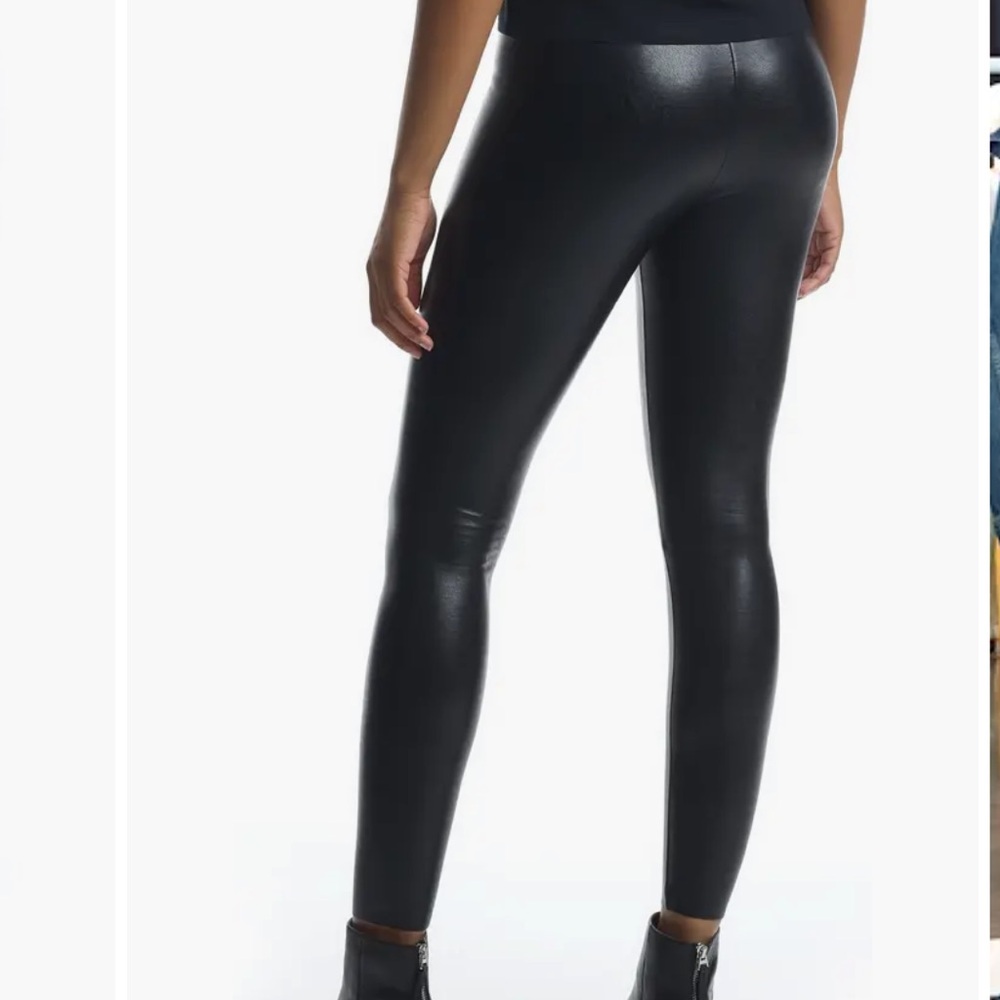 Commando Control Top Black High-Waisted Faux Leat… - image 2